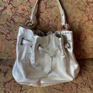 Cole Haan Leather Drawstring Bucket Bag